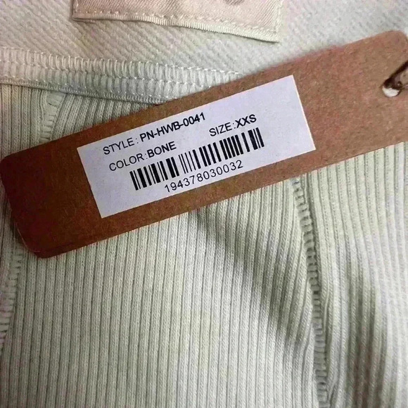 SKIMS COTTON RIB MID RISE BRIEF IN BONE SIZE XXS - Picture 11 of 11